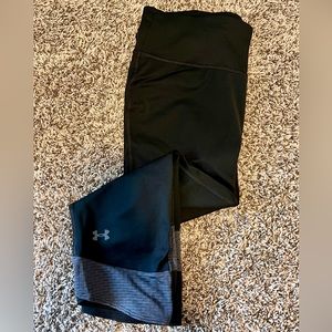 Under Armour Women’s Heat Gear Capri Leggings Size Medium / M NEVER WORN (black)